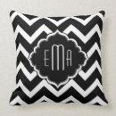 Recherche de zigzag noir et blanc coussins Chevron