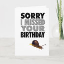 Recherche de anniversaire retard cartes invitations Escargot