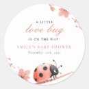 Recherche de coccinelle mignonne autocollants Baby shower fille