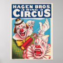 Recherche de clown vintage posters Rétro