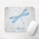 Recherche de libellule bleue tapis souris Pour elle