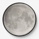 Recherche de lune assiettes en papier Gris