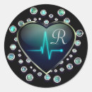 Recherche de coeur d infirmière autocollants Ekg