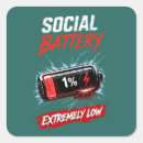 Recherche de antisocial autocollants Batterie sociale faible