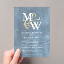 Recherche de côtier mariage invitations Bleu poussiéreux