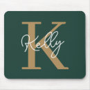 Recherche de or et vert tapis souris Initiale