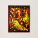 Recherche de dragon rouge puzzles Feu