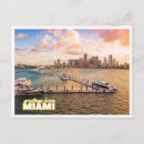 Recherche de coucher du soleil de miami cartes postales Rétro