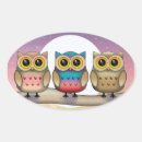 Recherche de petits hiboux autocollants Oiseaux