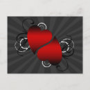 Recherche de cœur cartes postales Rouge