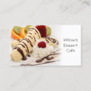 Recherche de desserts cartes visite Café
