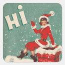 Recherche de retro holiday autocollants Merry christmas