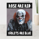 Recherche de clown anniversaire cartes Drôle