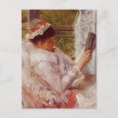 Recherche de femme lisant cartes postales Pour tous
