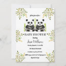 Recherche de panda bear baby shower invitations Jungle
