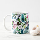 Recherche de fleur aquarelle tasses Verdure