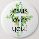 Recherche de jésus vous aime badges Fleurs