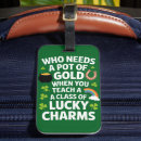 Recherche de de st patrick bagages étiquettes Shamrock