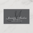 Recherche de appel cartes visite Monogramme