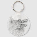 Recherche de peinture de loup porteclés Chien