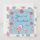 Recherche de oiseau de bébé invitations Filles