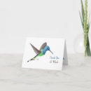 Recherche de colibri bleu vœux cartes Mignon