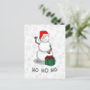 Recherche de noël mignon cartes postales Bonhomme de neige