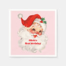 Recherche de père noël vintage serviettes Rouge
