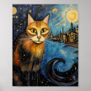 Recherche de lune chat art Coloré