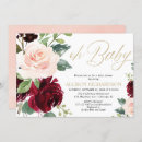 Recherche de pink floral baby shower invitations Calligraphie