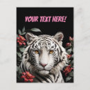 Recherche de tigre blanc cartes postales Visage de tigre