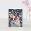 Recherche de fête mères vœux cartes Calligraphie