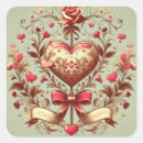 Recherche de vintage valentines day autocollants Coeur