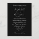 Recherche de classique 11x16 invitations Noir et blanc