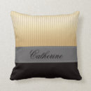 Recherche de motif noir et jaune coussins Rayures