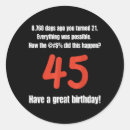 Recherche de de anniversaire 45 ans autocollants Fête d'anniversaire