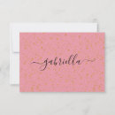 Recherche de monogramme rose vœux cartes Petite fille
