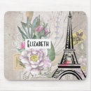 Recherche de tour eiffel vintage tapis souris Aquarelle