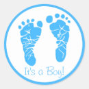 Recherche de pieds de bébé bleu autocollants Mignon