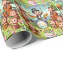 Recherche de singes mignons papier cadeau Pour enfants
