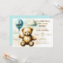 Recherche de teddy bear 1ans anniversaire invitations Bébé