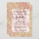 Recherche de glitter 16ans anniversaire invitations Rose