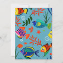 Recherche de poissons tropicaux vœux cartes Coloré