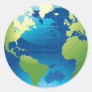 Recherche de continents autocollants Globe