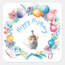 Recherche de anniversaire souris autocollants Coloré