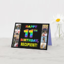Recherche de 11 ans vœux cartes Coloré