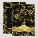 Recherche de partie noire dor invitations Fête d'anniversaire