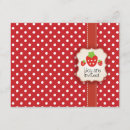 Recherche de fraise kawaii invitations Rouge