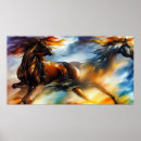 Recherche de chevaux galopants posters Abstrait