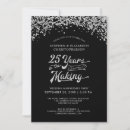 Recherche de de 25 ans invitations Noir et argent